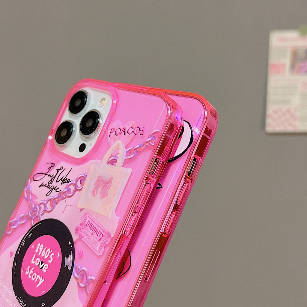 Ốp Điện Thoại Silicon Họa Tiết Hoạt Hình Cô Gái &amp; Hoa Xinh Xắn Chống Sốc Cho iPhone 14 13 12 11 Pro Max