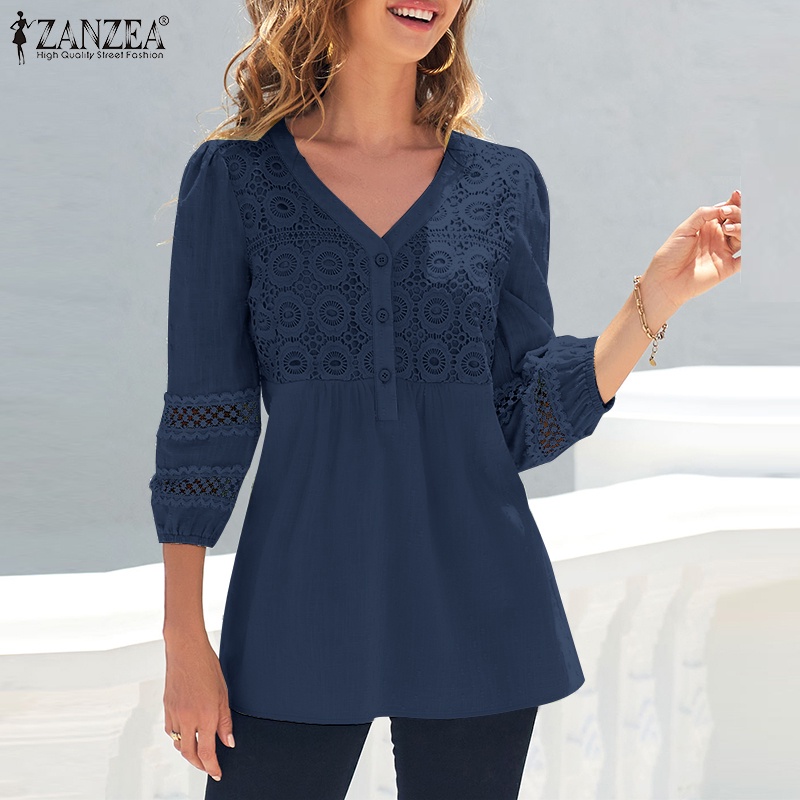 Zanzea Áo Nữ Tay Lửng Cổ Chữ V Thời Trang Quyến Rũ