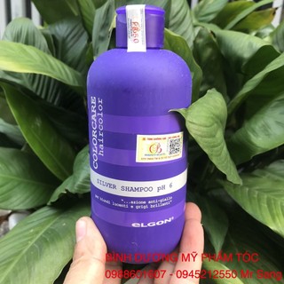 Dầu gội khử vàng dành cho tóc tẩy trắng, tóc bạch kim Silver Shampoo Elgon 300ml (2026)