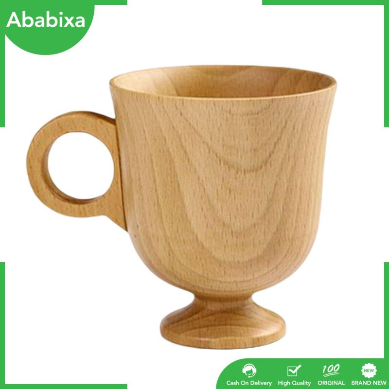 Cốc Uống Trà / Cà Phê Có Tay Cầm Bằng Gỗ 150ml / 300ml Phong Cách Nhật Bản