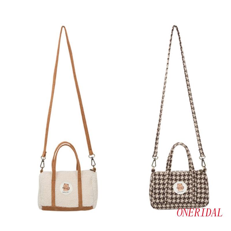 Túi Đeo Chéo Vai Hình Gấu Bông Dễ Thương Có Khóa Kéo Dành Cho Nữ