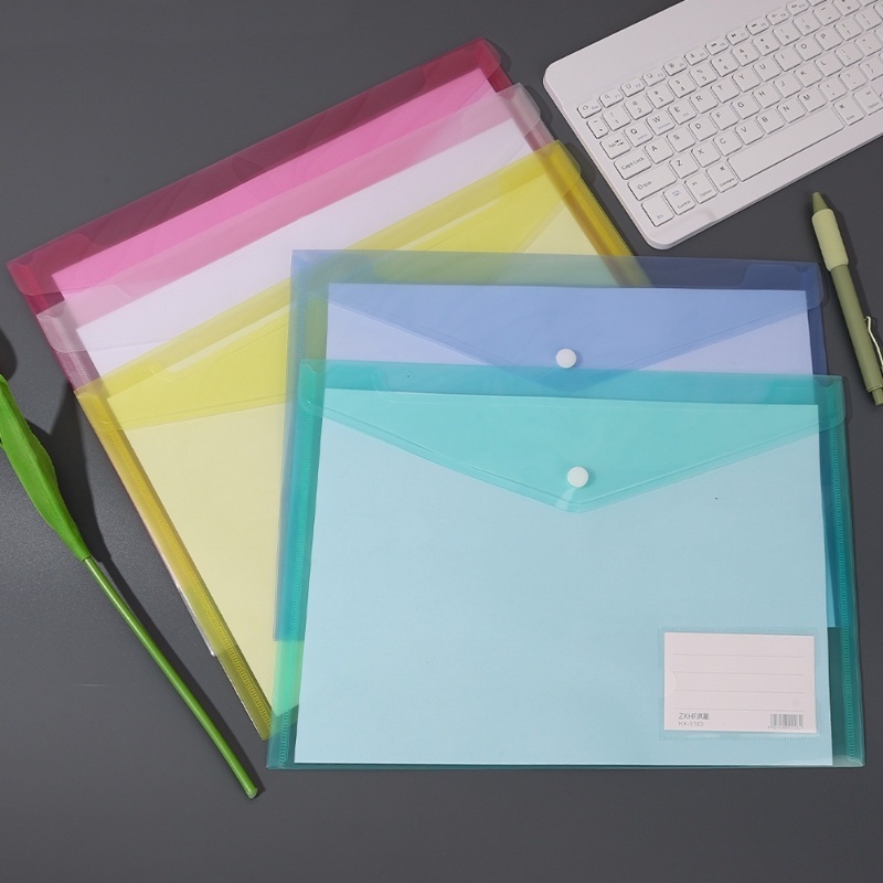 Túi Đựng Tài Liệu Khổ A4 Bằng Nhựa PVC Trong Suốt Dày Dặn Chống Thấm Nước Chất Lượng Cao