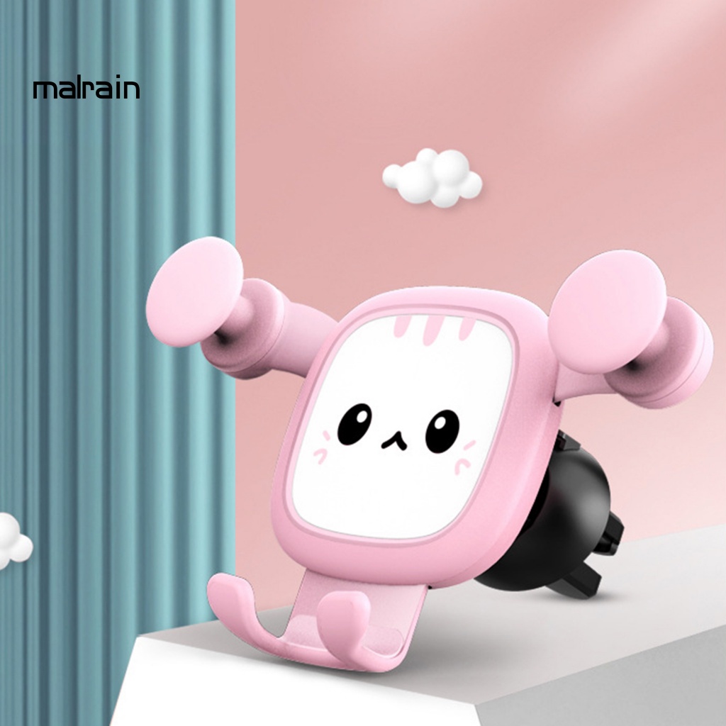 Giá Đỡ Điện Thoại Di Động Hình Mèo Có Thể Điều Chỉnh Cho Xe Hơi