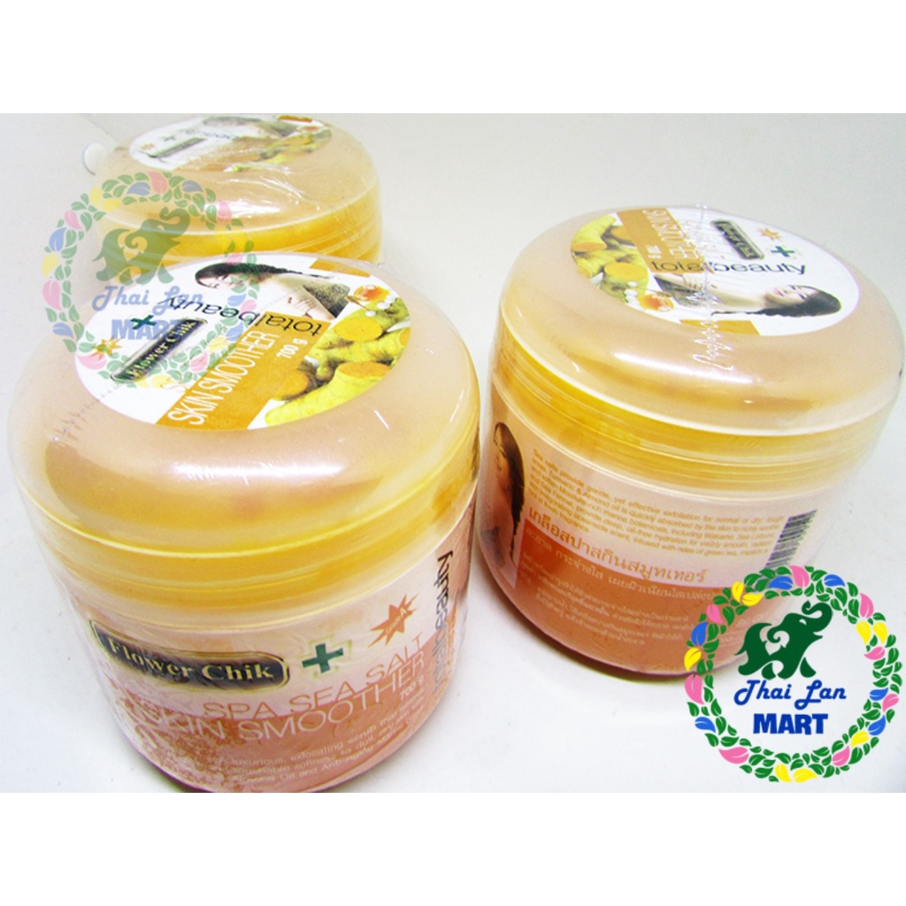 Muối tắm trắng spa sea salt skin smoother muối biển và nghệ thái lan 700g