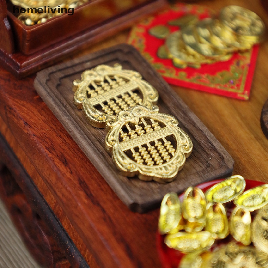 Bàn Tính Xiupi Vàng Mini Trang Trí Nhà Búp Bê