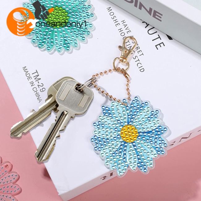 Set 12 Móc Khóa Hình Hoa Hướng Dương Đính Đá Xinh Xắn