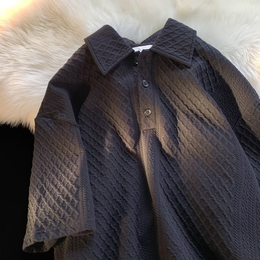 Áo Thun POLO Tay Lửng Phong Cách Harajuku Thời Trang Mùa Hè 2023