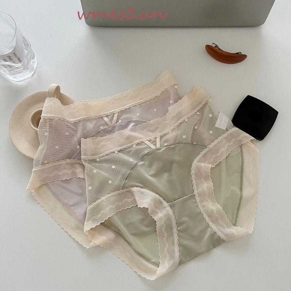 Quần Lót Lưới Satin Mềm Co Giãn Thoáng Khí Phong Cách Hàn Quốc WMES15H