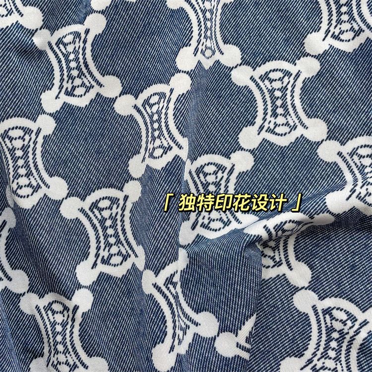 Quần Denim Ống Rộng Lưng Cao In Họa Tiết Thời Trang Mùa Hè 2023 Mới Cho Nữ