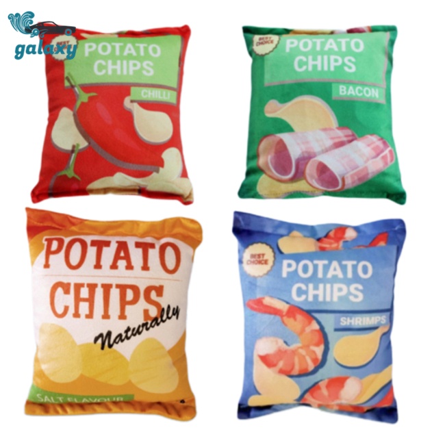 Galaxy Đồ Chơi Nhồi Bông Hình Khoai Tây Chiên Chống Cắn Cho Thú Cưng