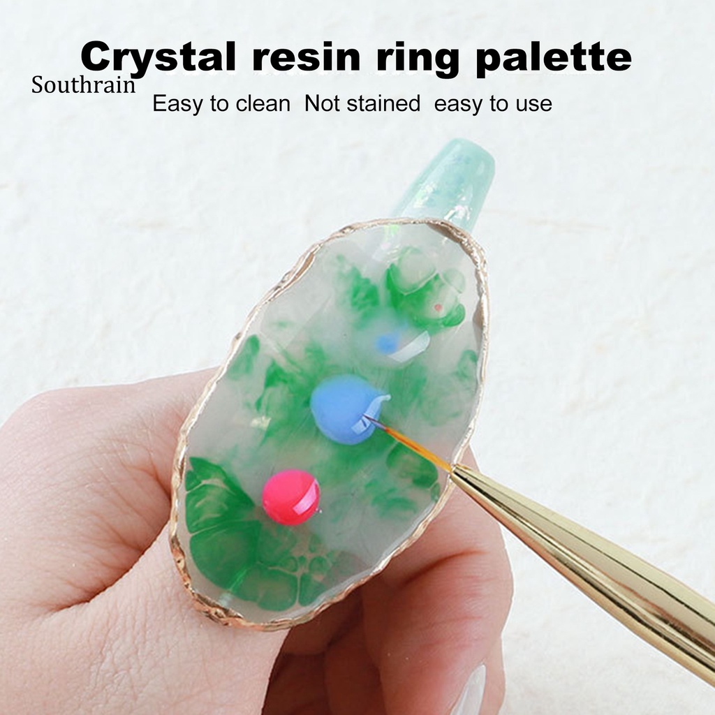 Bảng Pha Màu Sơn Móng Tay Bằng Nhựa Resin Mượt Mà Tiện Dụng