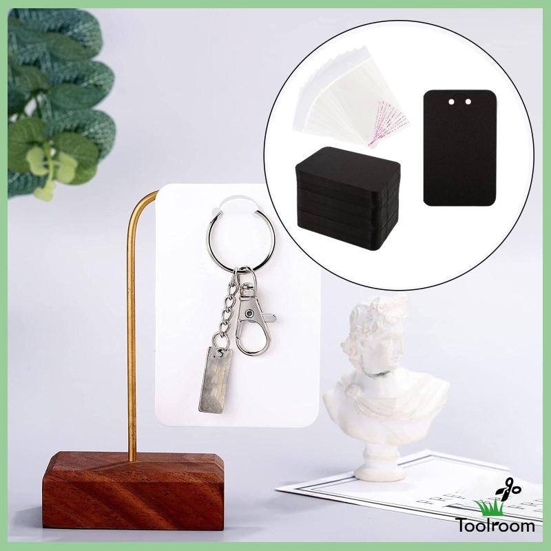 Bộ 100 Thẻ Trưng Bày Kèm Móc Khóa Tự Niêm Phong Túi Đựng 3 '' X4.7 ''