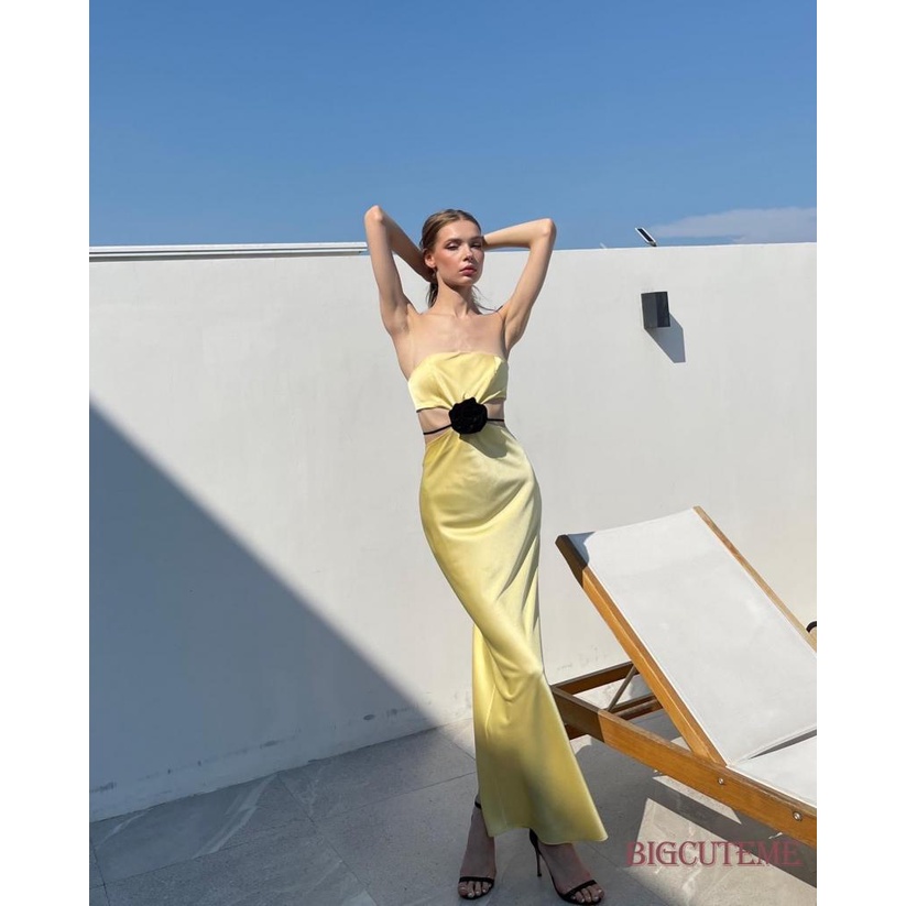 Đầm Dài Hở Vai In Hoa Thời Trang Mùa Hè Dành Cho Nữ