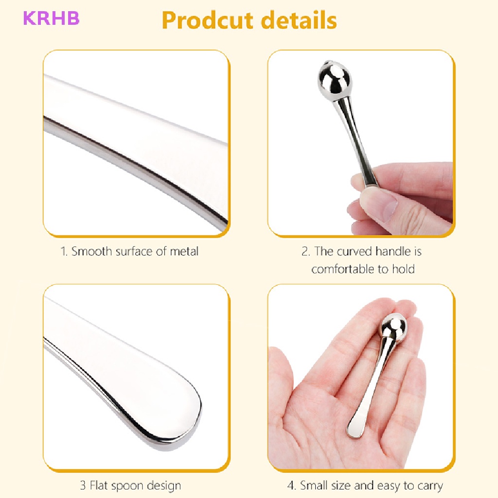 Muỗng Lăn Mát Xa Mắt Bằng Hợp Kim Nhôm KRHB Mới