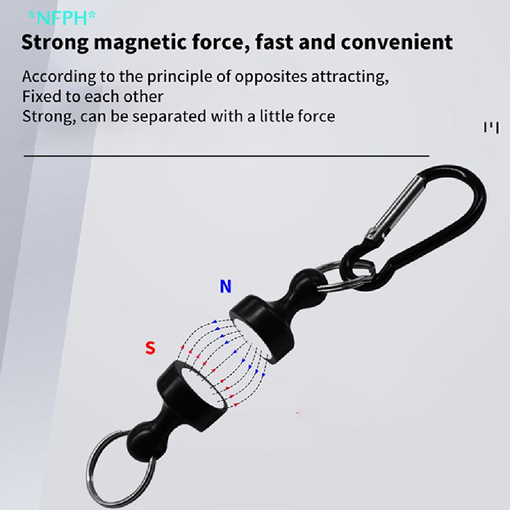 Dây Móc Khóa Nam Châm Treo Đồ Dùng Câu Cá / Leo Núi Chống Thất Lạc Tiện Dụng Mới