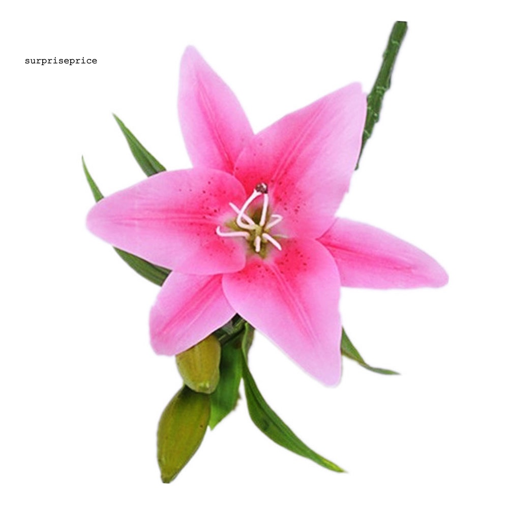1 Cành Hoa Lily Nhân Tạo Trang Trí Nhà Ở, Văn Phòng, Tiệc Cưới