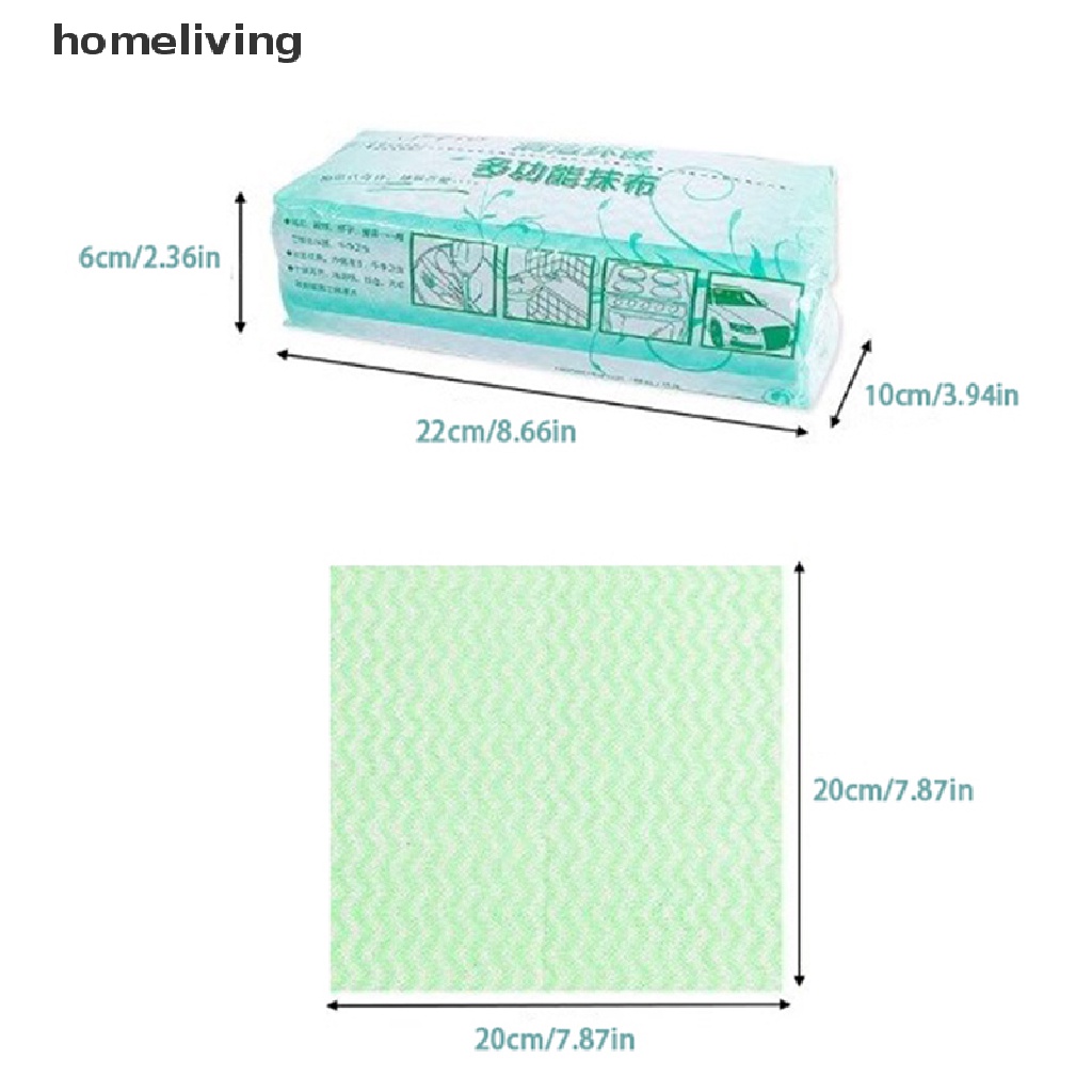 Bộ 80 Khăn Lau Chén Dĩa Bằng Vải Không Dệt Dùng Một Lần Đa Năng Tiện Dụng