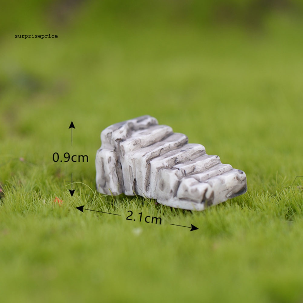 Set 2 Mô Hình Bậc Thang Mini Bằng Nhựa Resin Trang Trí Sân Vườn / Nhà Búp Bê DIY