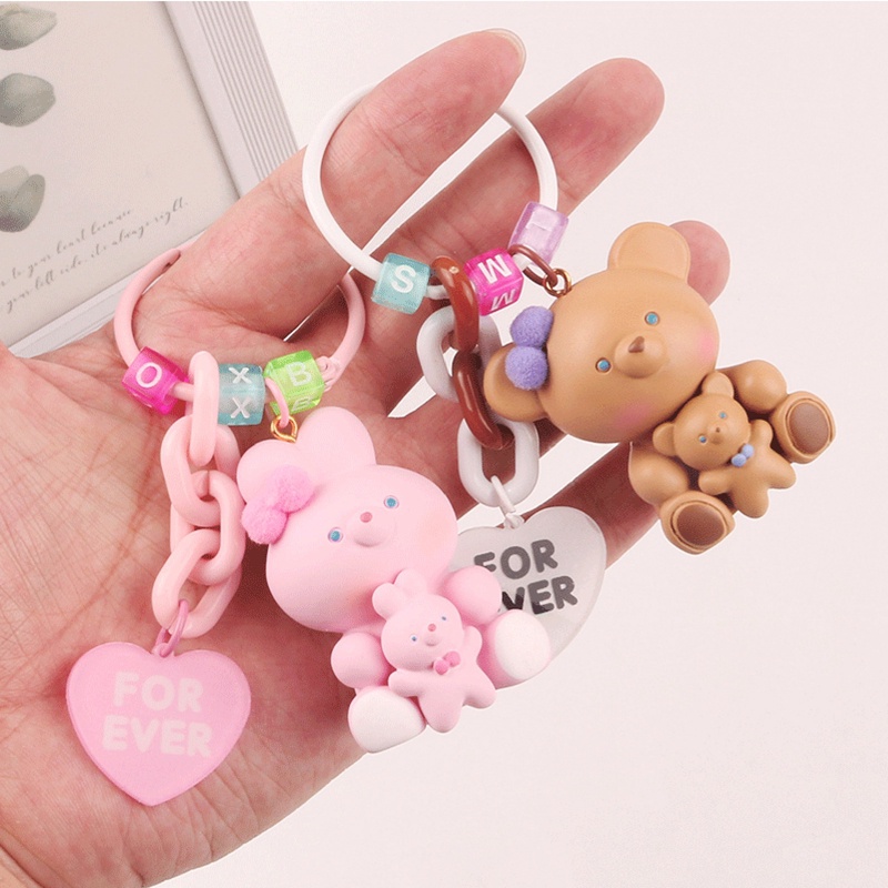 Ygt Móc Chìa Khóa Resin Hình Gấu Hoạt Hình Dễ Thương Tinh Tế Sáng Tạo Dành Cho Cặp Đôi
