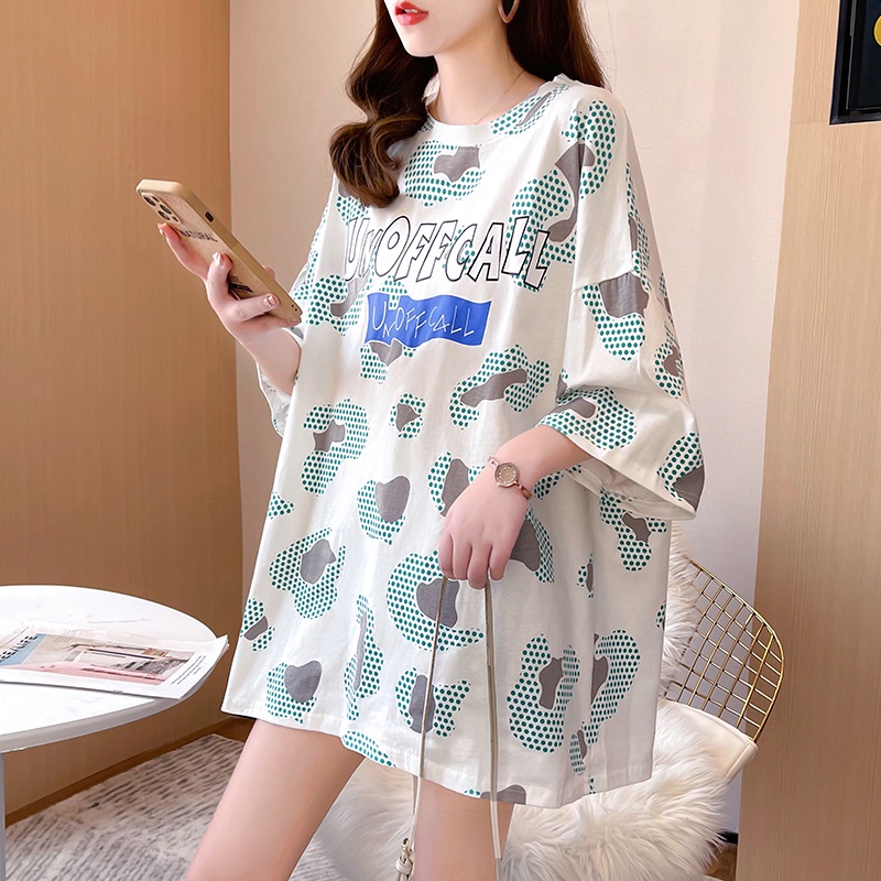NRVP Áo Thun Nữ Ngắn Tay In Hình Phong Cách Hàn Quốc Mới