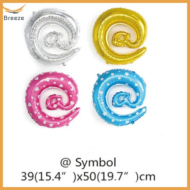 Bong Bóng Trang Trí Biểu Tượng Gió 16 inch @ # &amp; ? ! Bong Bóng Tráng Nhôm, Dùng Trang Trí Tiệc Cưới, Sinh Nhật