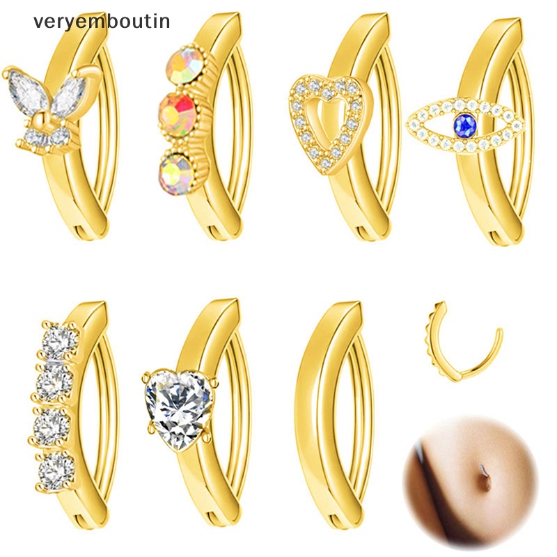 1 Khuyên Rốn Dạng Cong Đính Pha Lê Thời Trang Cho Nữ