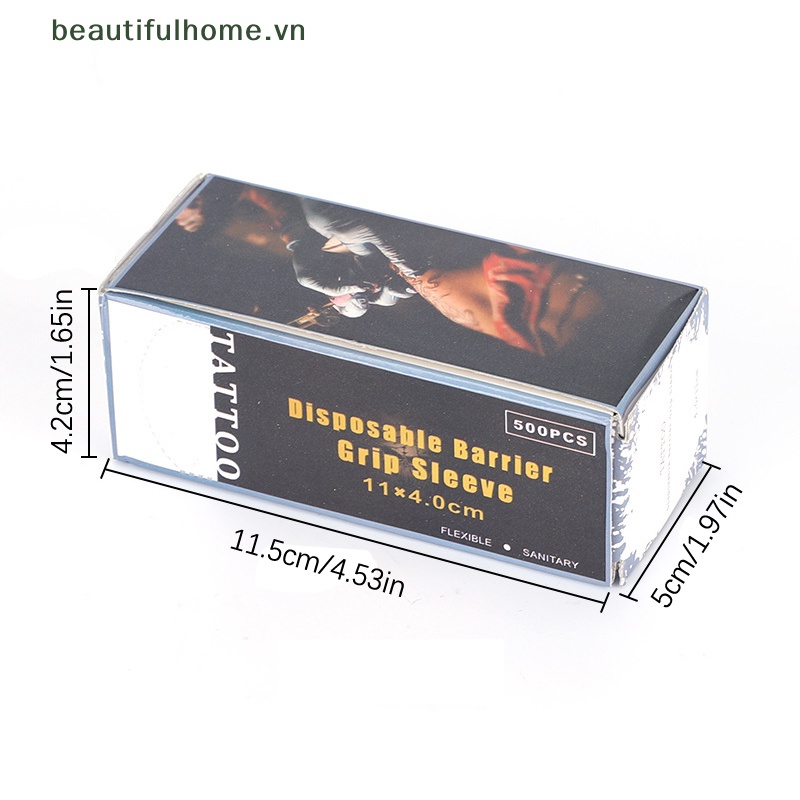 Bộ 500 Vỏ Bọc Kẹp Bút Xăm Bằng Nhựa Sử Dụng Một Lần