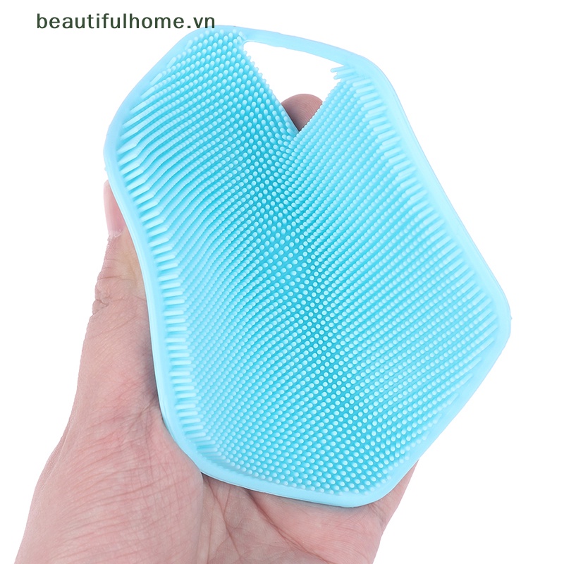Bàn Chải Tắm Massage Tẩy Tế Bào Chết Bằng Silicone Bền Dễ Sử Dụng