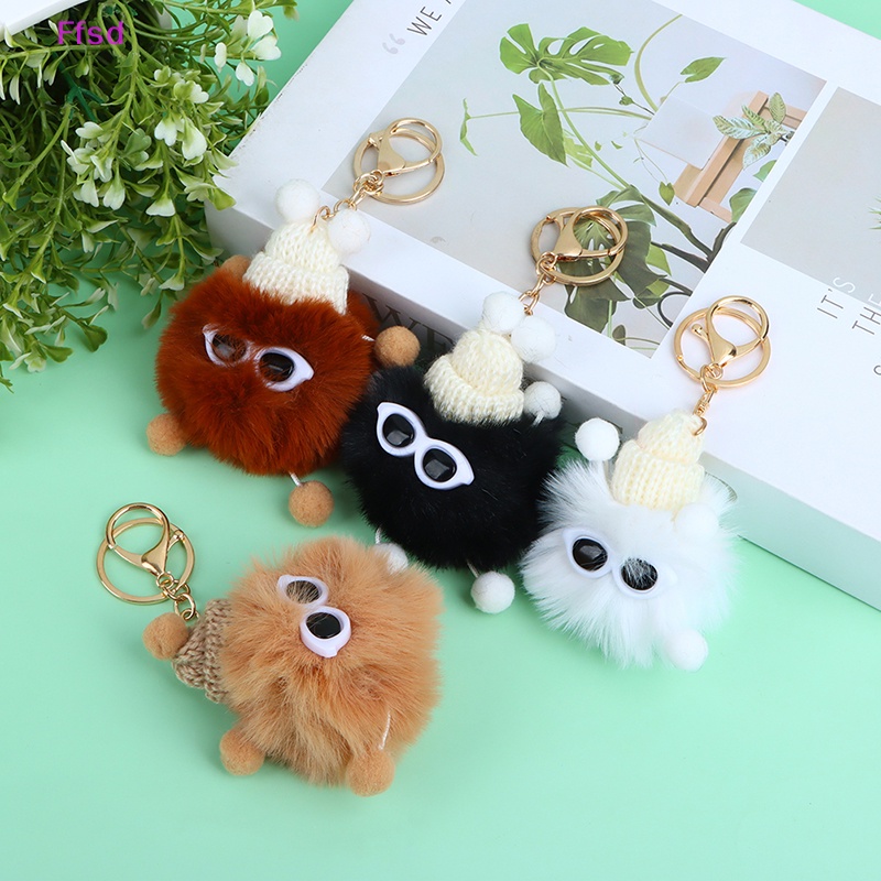 {Ffsd} Móc Khóa Thiết Kế Bóng Lông Thỏ Dễ Thương Cho Nữ / Túi Xách / Bảng Điều Khiển Bán