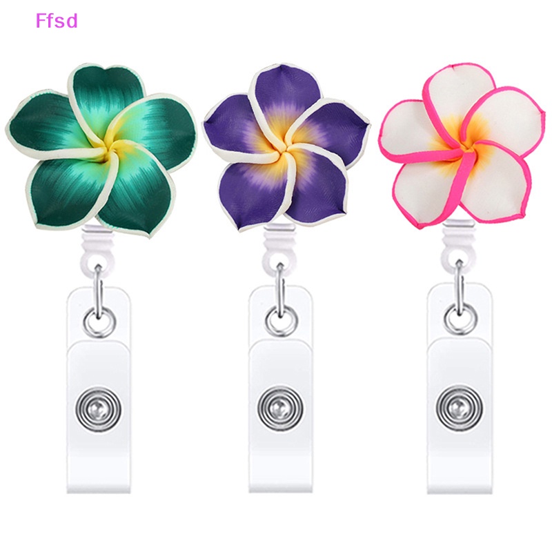 Kẹp Giữ Thẻ ID / Huy Hiệu Hình Bông Hoa Có Thể Thu Gọn