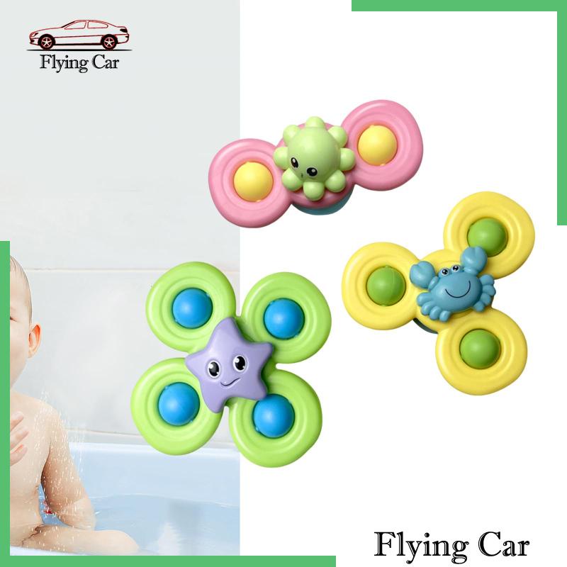 [Lzdjfmy2] 3 Con Quay Đồ Chơi Fidget Spinner Hoạt Hình Có Cốc Hút Làm Quà Tặng Tương Tác Ngày