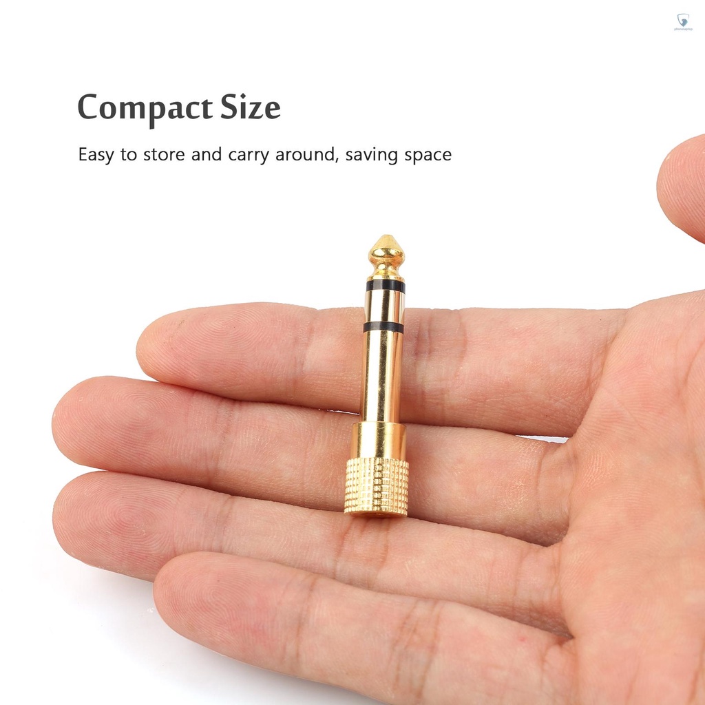 Set 10 Giắc Cắm Chuyển Đổi 6.35mm 1 / 4 '' Sang 3.5mm 1 / 8 '' Chuyên Dụng Cho Đàn Guitar Điện / Amp