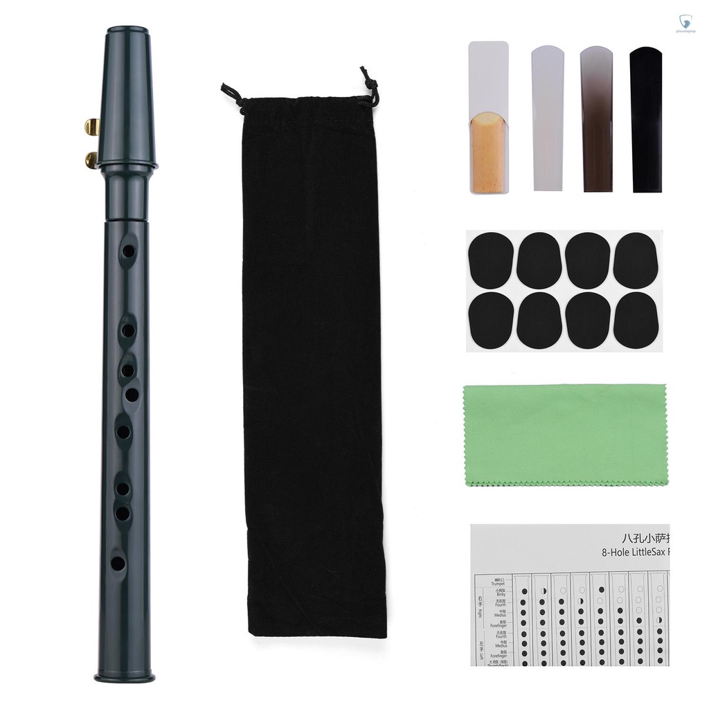 Hộp Đựng Miếng Đệm Ngón Tay 8 Lỗ Mini Bằng Nhựa ABS Kèm Miệng Thổi Chuyên Dụng Cho Kèn Saxophone