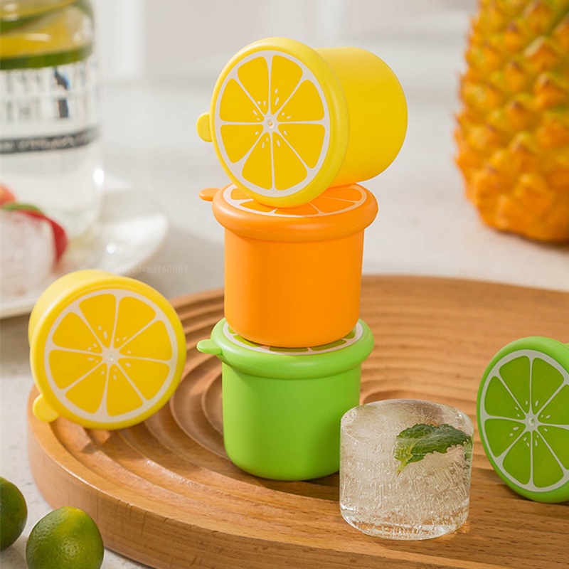 Khuôn Silicone Làm Đá Hình Tròn Có Nắp Đậy Tiện Lợi