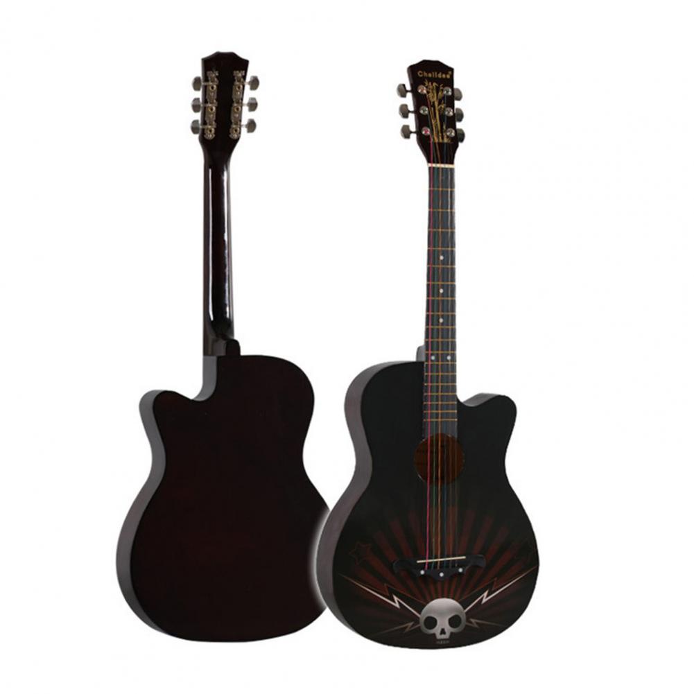 Đàn Guitar Gỗ 38in Graffiti Hoa Văn Mật Độ Cao Acoustic Cho Người Mới Bắt Đầu  AKOASM