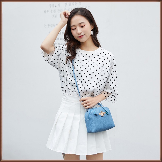 Túi Xách Đeo Vai Họa Tiết Chú Ong Dễ Thương Thời Trang Cho Nữ