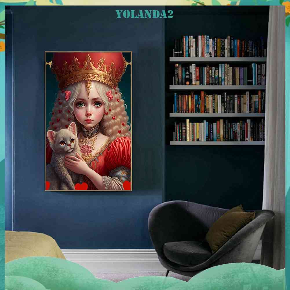 Tranh Đính Đá Kim Cương Toàn Bộ 5D DIY Hình Vẽ Cô Gái Trang Trí Nhà Cửa