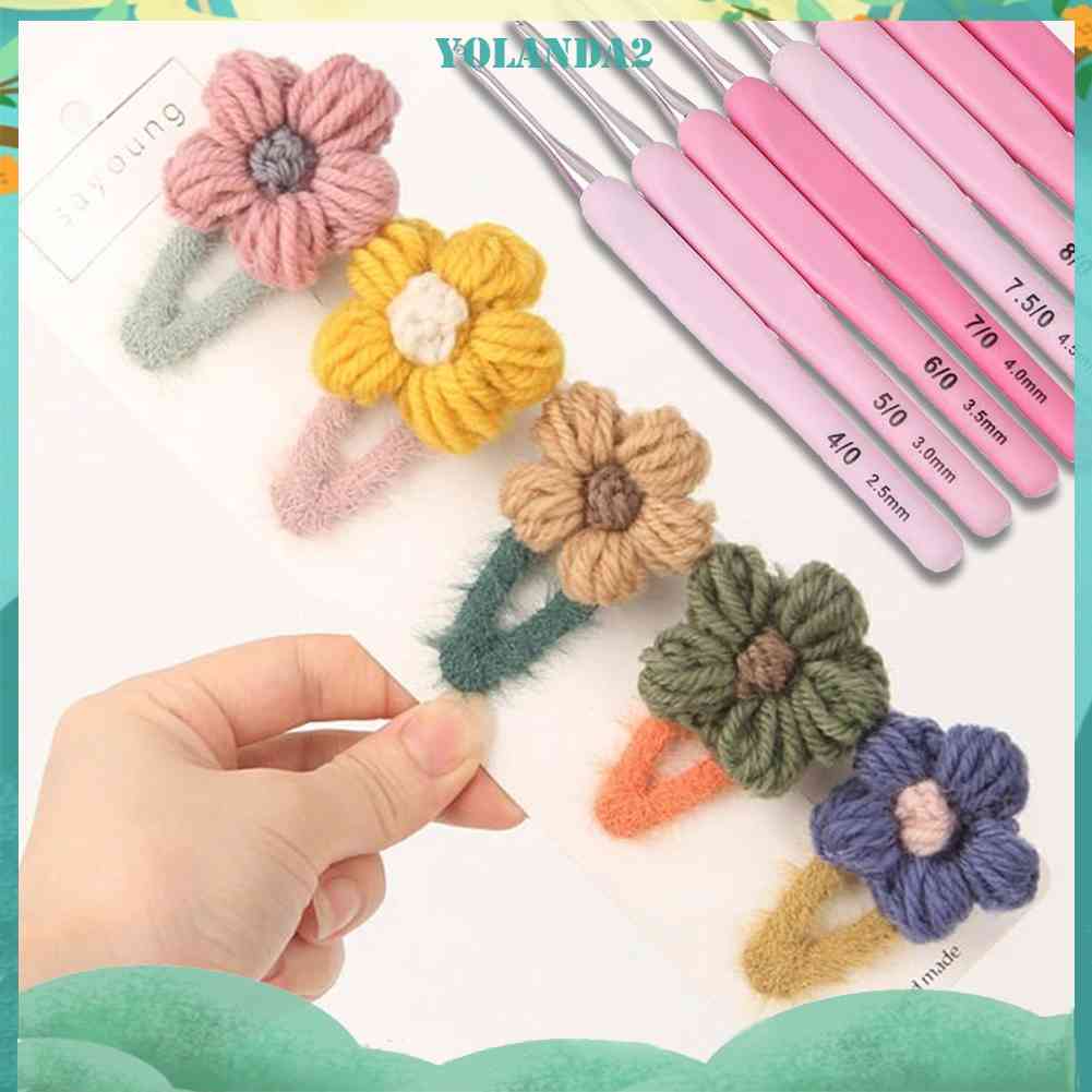 Set 8 Kim Móc Len Bằng Nhôm Màu Hồng
