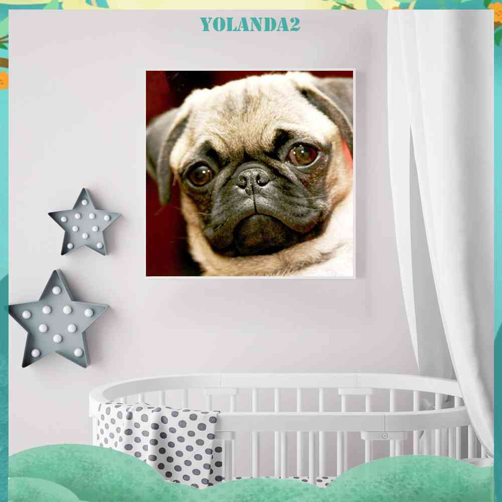 Tranh Đính Đá Kim Cương Toàn Bộ 5D DIY Hình Vẽ Chó Trang Trí Nhà Cửa