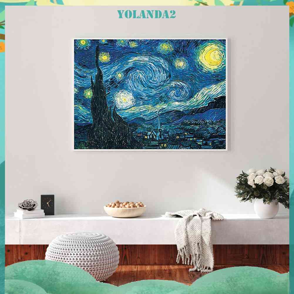 Bộ Tranh Đính Đá 5D Họa Tiết Bầu Trời Đầy Sao Độc Đáo DIY Dùng Trang Trí