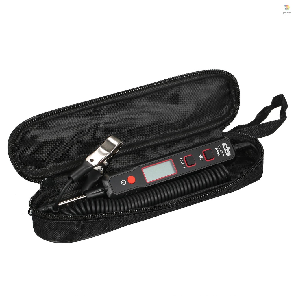 Bút Thử Điện Áp Xe Hơi HABOTEST 0.8V-100V Màn Hình LCD Với Dây Lò Xo PU