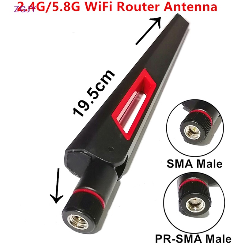 Ăng Ten ZGJY 2.4G 5.8G LTE 10DBI SMA Đực / RP-SMA Đầu Đực Thông Dụng Cho Bộ Định Tuyến WIFI Mới