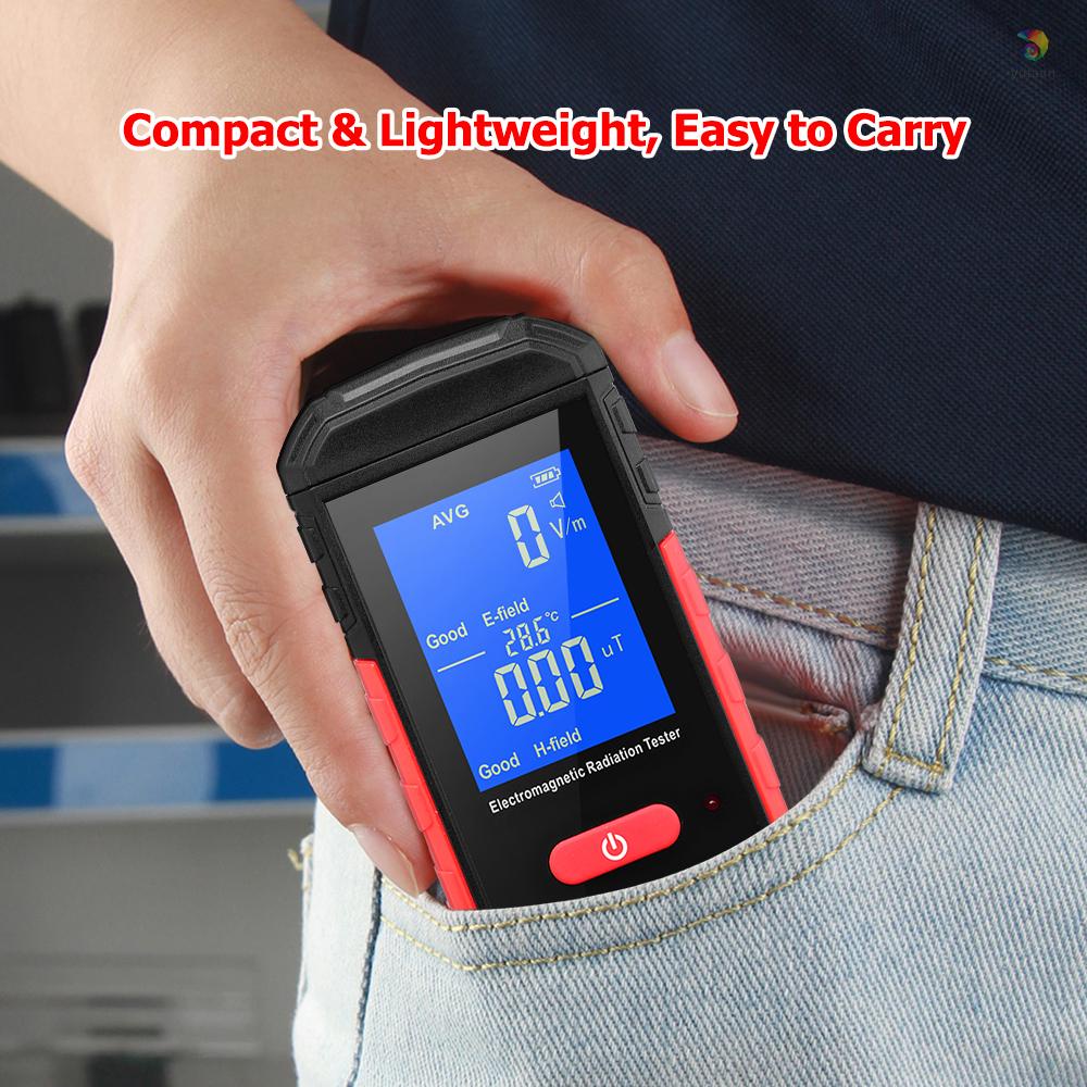 Thiết Bị Kiểm Tra Bức Xạ Điện Từ EMF Màn Hình LCD Có Thể Sạc Lại Cho Gia Đình