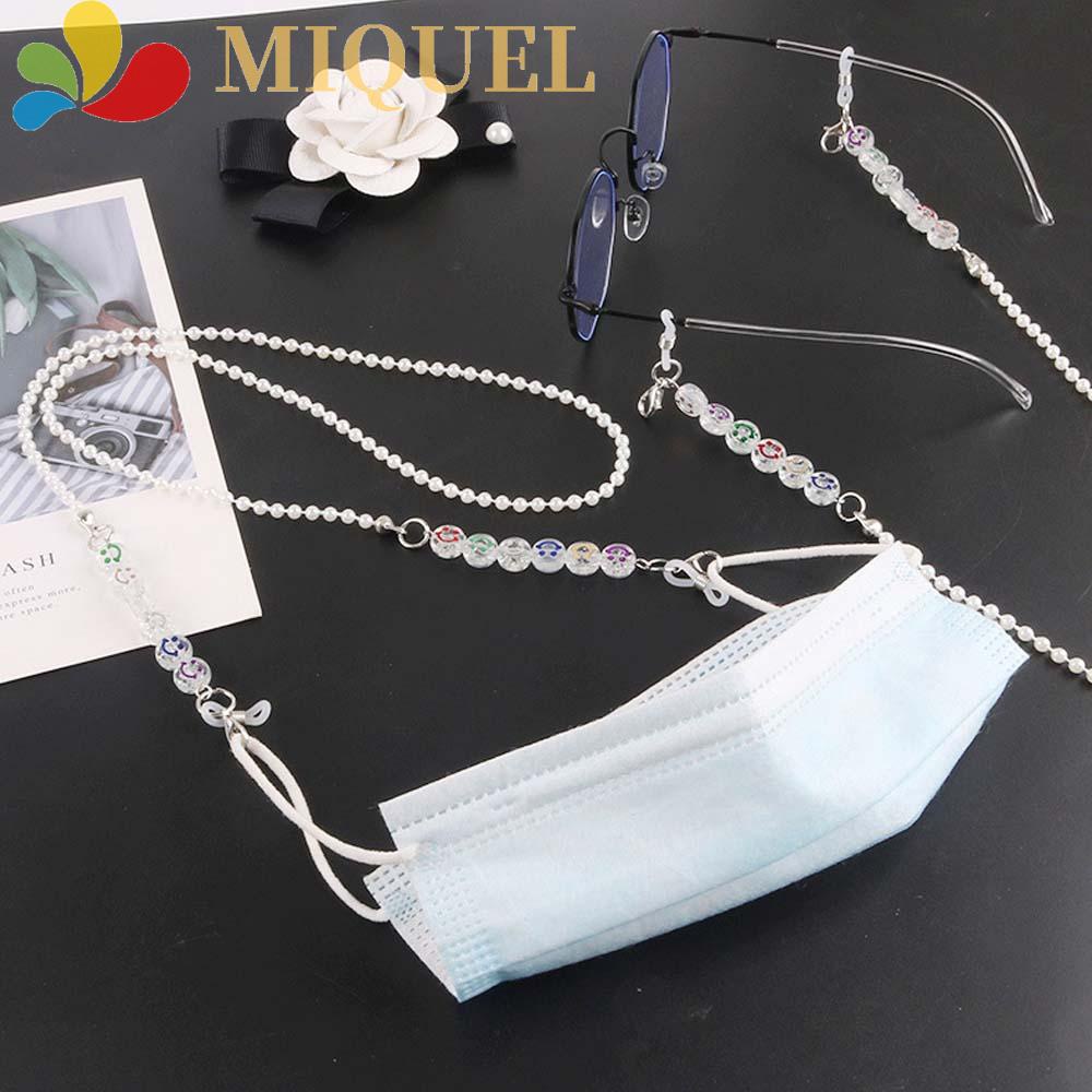 Dây đeo mắt kính bằng nhựa resin đính ngọc trai thời trang nhiều màu