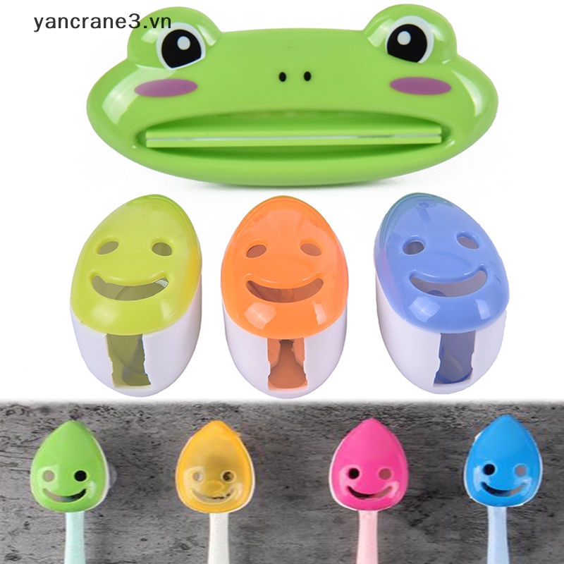 Bộ 4 Giá Đỡ Bàn Chải Đánh Răng / Cốc Hút Hình Mặt Cười Di Động Tiện Dụng Cho Phòng Tắm {yancrane3.vn}