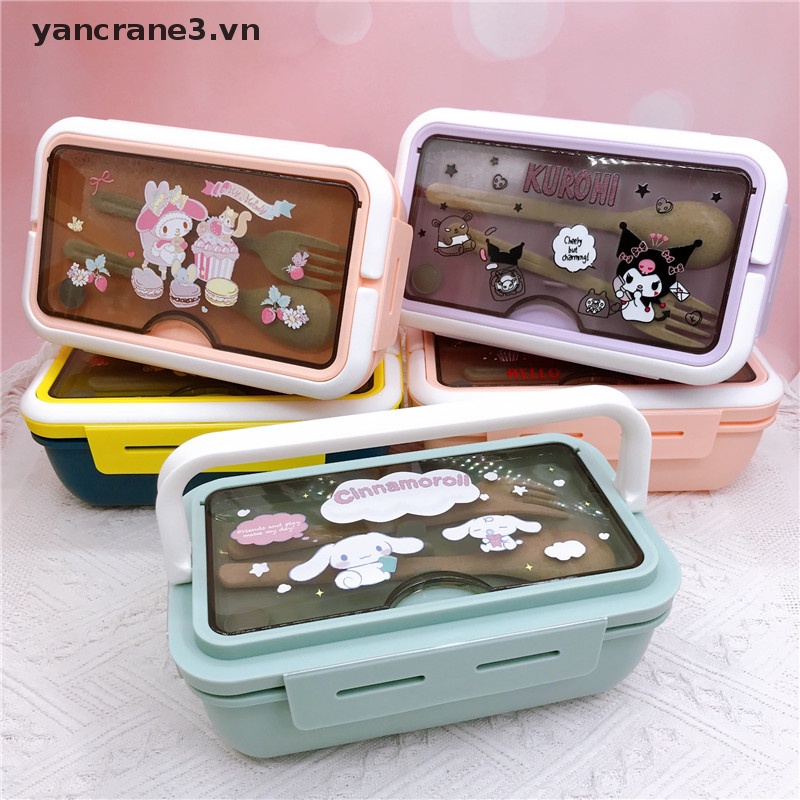 Hộp Đựng Cơm Trưa Hai Tầng Sức Chứa Lớn Hình Cinnamoroll Kuromi Dễ Thương Dành Cho Học Sinh yancrane3.vn