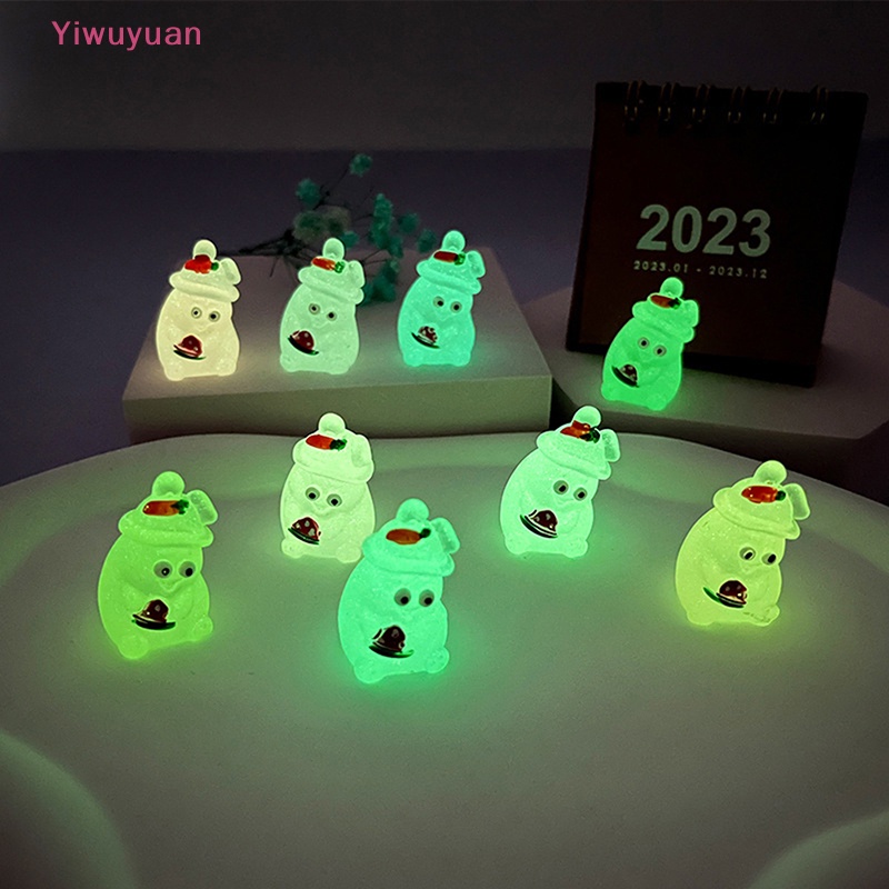 Set 2 Chú Thỏ Dạ Quang Dễ Thương Dùng Để Trang Trí Nhà Cửa / Ô Tô