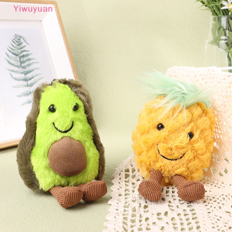 < Yiwuyuan > Móc Khóa Hình Trái Cây Nhồi Bông Mềm Mại Dễ Thương Mới