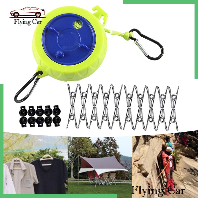 [Lzdjfmy2] Dây Phơi Quần Áo Cắm Trại / Đi Bộ Đường Dài Có Thể Thu Gọn