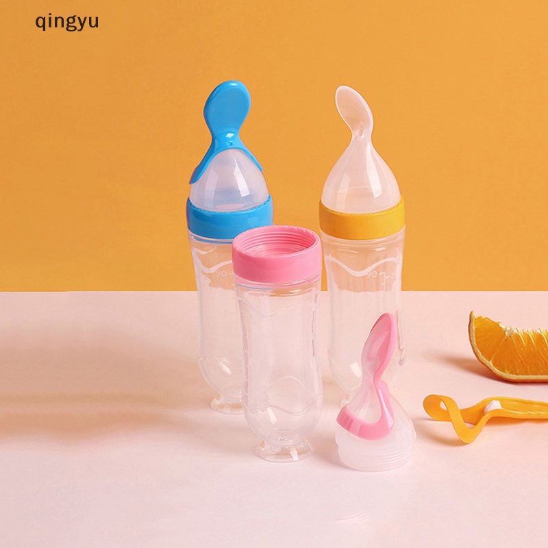 Bình Bóp Nhỏ Giọt Bằng Silicone Kèm Muỗng Dành Cho Trẻ Em